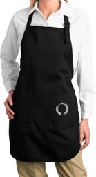 Ladies Yoga Apron Enso Bottom Print Full Length Apron with Pockets