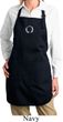 Ladies Yoga Apron Enso Small Print Full Length Apron with Pockets