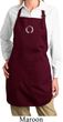 Ladies Yoga Apron Enso Small Print Full Length Apron with Pockets