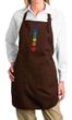 Ladies Yoga Apron Floral Chakras Full Length Apron with Pockets