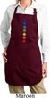 Ladies Yoga Apron Glowing Chakras Full Length Apron with Pockets