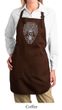 Ladies Yoga Apron Grey Bodhi Tree Full Length Apron with Pockets