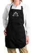 Ladies Yoga Apron Grey Namaste Lotus Full Length Apron with Pockets