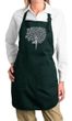 Ladies Yoga Apron Grey Tree Pose Full Length Apron with Pockets