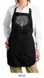 Ladies Yoga Apron Grey Tree Pose Full Length Apron with Pockets