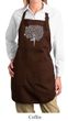 Ladies Yoga Apron Grey Tree Pose Full Length Apron with Pockets