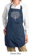 Ladies Yoga Apron Grey Tree Pose Full Length Apron with Pockets