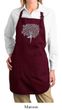 Ladies Yoga Apron Grey Tree Pose Full Length Apron with Pockets