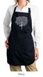Ladies Yoga Apron Grey Tree Pose Full Length Apron with Pockets