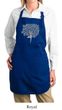 Ladies Yoga Apron Grey Tree Pose Full Length Apron with Pockets