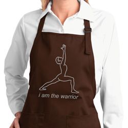Ladies Yoga Apron Line Warrior Full Length Apron with Pockets