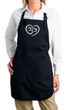 Ladies Yoga Apron OM Heart Full Length Apron with Pockets