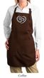 Ladies Yoga Apron OM Heart Full Length Apron with Pockets
