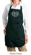 Ladies Yoga Apron OM Heart Full Length Apron with Pockets