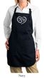 Ladies Yoga Apron OM Heart Full Length Apron with Pockets