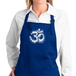 Ladies Yoga Apron OM Tie Dye Full Length Apron with Pockets