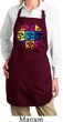 Ladies Yoga Apron Pop Art Om Full Length Apron with Pockets