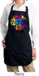 Ladies Yoga Apron Pop Art Om Full Length Apron with Pockets