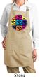 Ladies Yoga Apron Pop Art Om Full Length Apron with Pockets