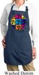 Ladies Yoga Apron Pop Art Om Full Length Apron with Pockets