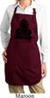 Ladies Yoga Apron Shadow Buddha Full Length Apron with Pockets