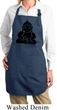 Ladies Yoga Apron Shadow Buddha Full Length Apron with Pockets