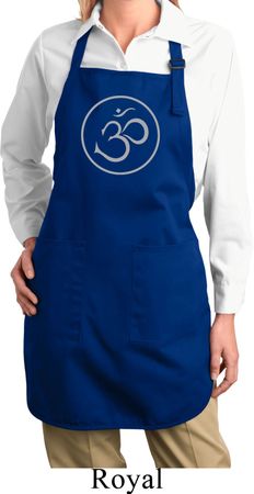 Ladies Yoga Apron Thin OM Full Length Apron with Pockets