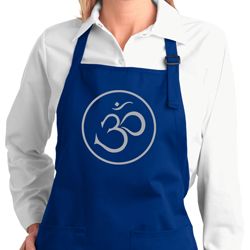 Ladies Yoga Apron Thin OM Full Length Apron with Pockets