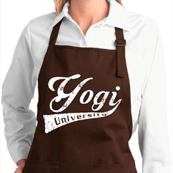 Ladies Yoga Apron Yogi University Full Length Apron with Pockets Ladies Yoga Apron Yogi University Full Length Apron with Pockets