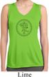 Ladies Yoga Circle Ganesha Black Print Dry Wicking Sleeveless Shirt