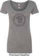Ladies Yoga Circle Ganesha Black Print Scoop Neck