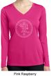 Ladies Yoga Circle Ganesha White Print Dry Wicking Long Sleeve