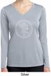 Ladies Yoga Circle Ganesha White Print Dry Wicking Long Sleeve