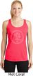 Ladies Yoga Circle Ganesha White Print Dry Wicking Racerback