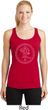 Ladies Yoga Circle Ganesha White Print Dry Wicking Racerback