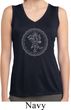 Ladies Yoga Circle Ganesha White Print Dry Wicking Sleeveless Shirt