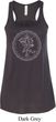 Ladies Yoga Circle Ganesha White Print Flowy Racerback