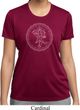 Ladies Yoga Circle Ganesha White Print Moisture Wicking Shirt