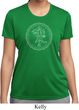 Ladies Yoga Circle Ganesha White Print Moisture Wicking Shirt