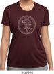 Ladies Yoga Circle Ganesha White Print Moisture Wicking Shirt