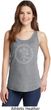 Ladies Yoga Circle Ganesha White Print Tank Top