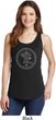 Ladies Yoga Circle Ganesha White Print Tank Top