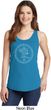 Ladies Yoga Circle Ganesha White Print Tank Top