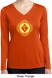 Ladies Yoga Diamond Manipura Dry Wicking Long Sleeve V-neck