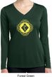 Ladies Yoga Diamond Manipura Dry Wicking Long Sleeve V-neck