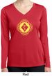 Ladies Yoga Diamond Manipura Dry Wicking Long Sleeve V-neck