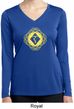 Ladies Yoga Diamond Manipura Dry Wicking Long Sleeve V-neck