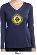Ladies Yoga Diamond Manipura Dry Wicking Long Sleeve V-neck