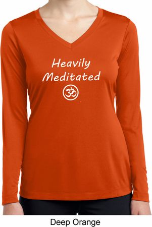 Ladies Yoga Heavily Meditated with OM Dry Wicking Long Sleeve