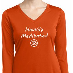 Ladies Yoga Heavily Meditated with OM Dry Wicking Long Sleeve